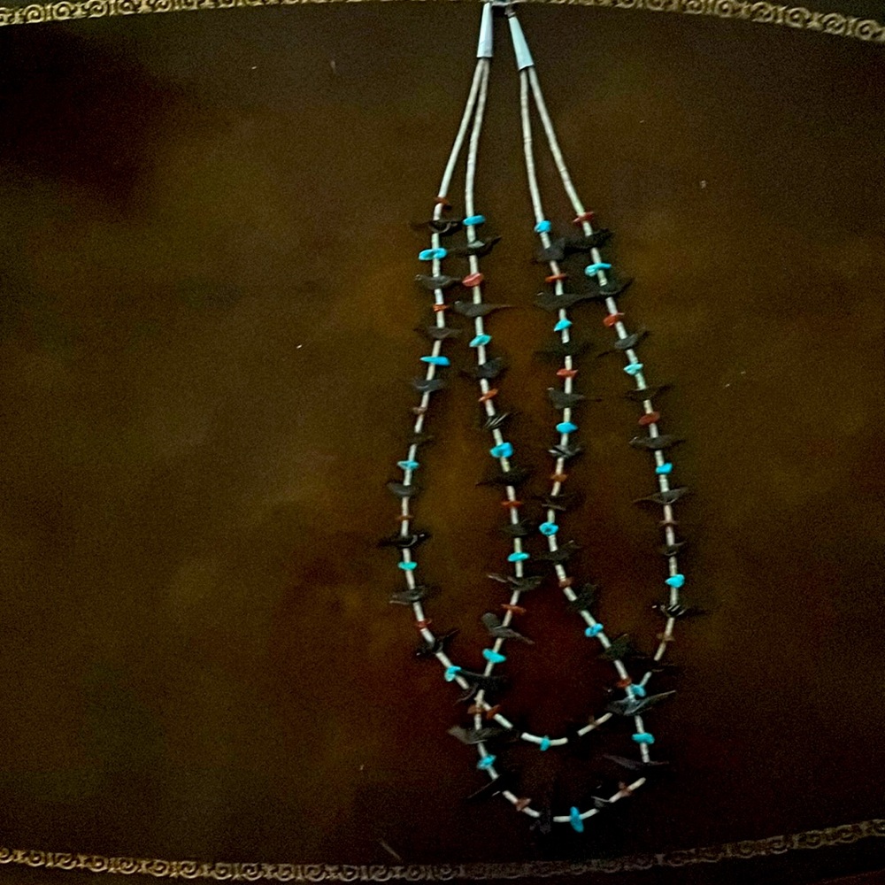 Turquoise and silver fetish